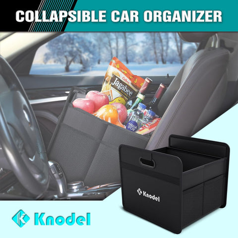 K KNODEL Foldable Trunk Storage Organizer for Car and Suv (Small, Black)