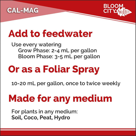Bloom City Professional Grade Ultra Pure Cal-Mag Fertilizer, (8 oz)