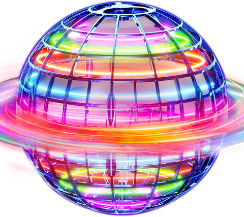 Ivtivfu Flying Orb Ball (Blue, 2026 Upgraded) with Dazzling Lights, Magic Hover Spinner, Cool Boomerang Drone, Floating Cosmic Globe, Kids Toys Gifts for 6 7 8 9 10 Year Old Boys Girls