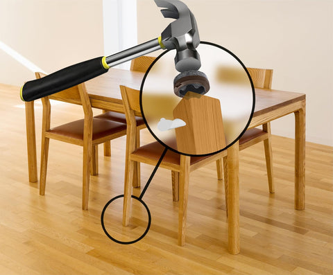 GorillaFelt Chair Leg Floor Protectors/Felt Chair Glides (Set of 16) Tap-On Felt Furniture Pads Guaranteed to Stay On, 1 Inch Round Chair Sliders