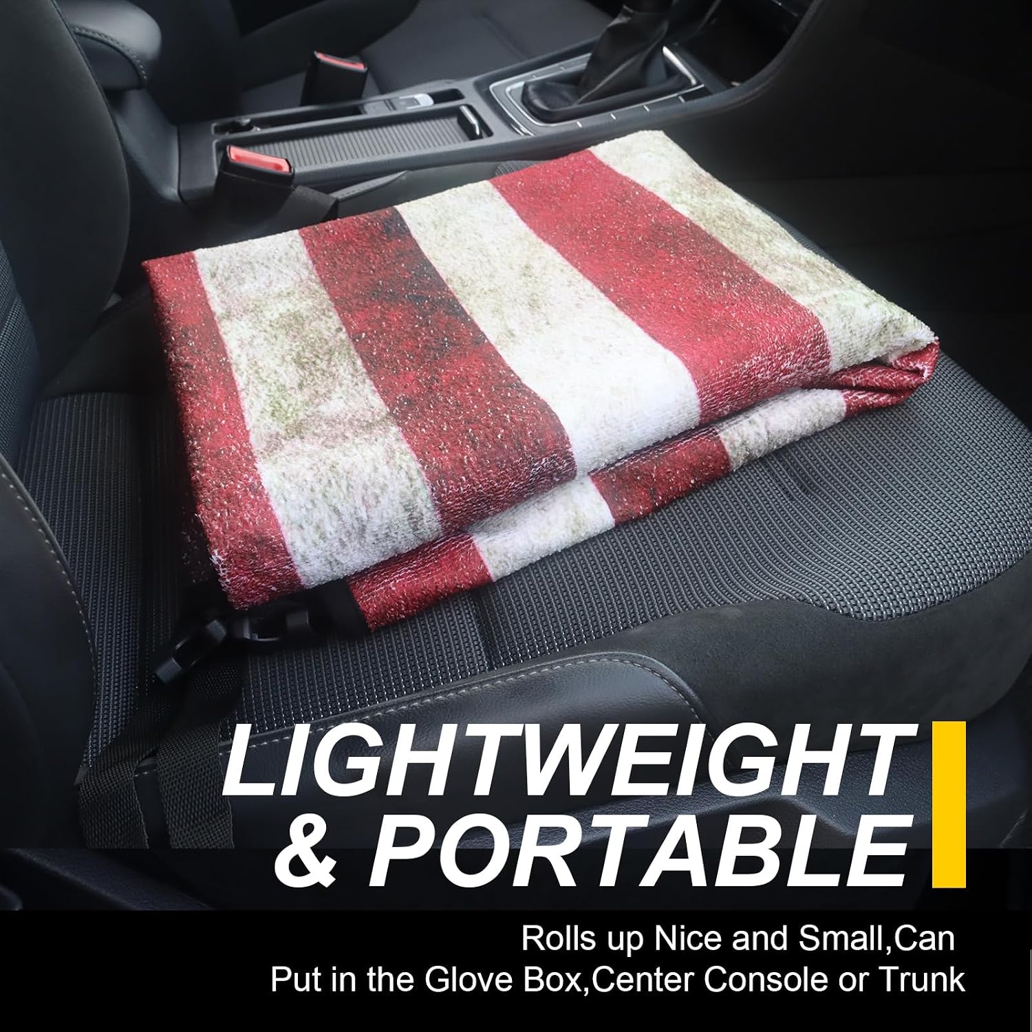 Back Seat Cover for Car Trucks Van SUV Jeep,Waterproof Rear Bench Towel Seat Covers for Dogs and Kids,Automotive Backseat Protector (American Flag)
