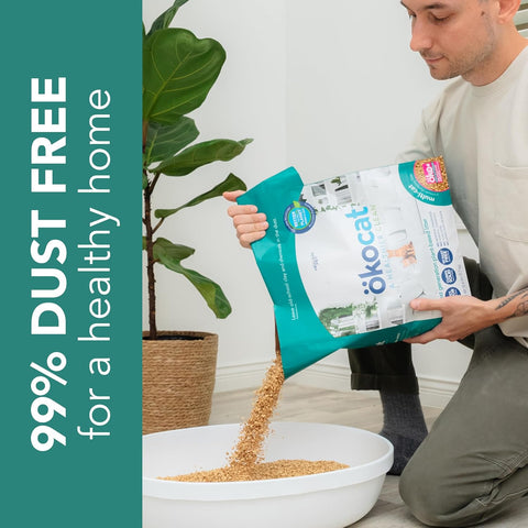 ökocat Multi-Cat Natural Wood Clumping Cat Litter, Odor Control, 26 Lbs