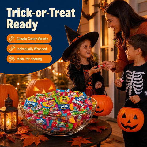 Bulk Candy Variety Pack - 5 lb - Bulk Individually Wrapped Candy- Candies - Trick Or Treat Candies - Pinata Filler Stuffers - Pinata Stuffers - Party Favors - July 4th
