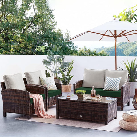 Favoyard Patio Chair Cushions 24 x 24 x 4 Inch Waterproof Outdoor Seat