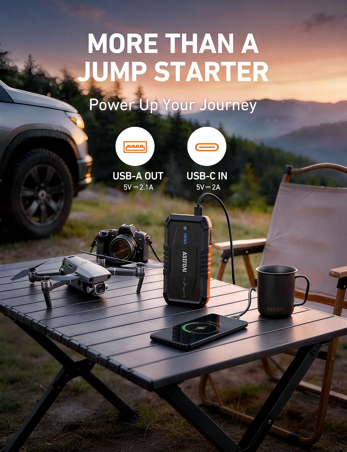 AstroAI S8 Car Battery Jump Starter 1500A - Portable 12V Lithium Jump Box