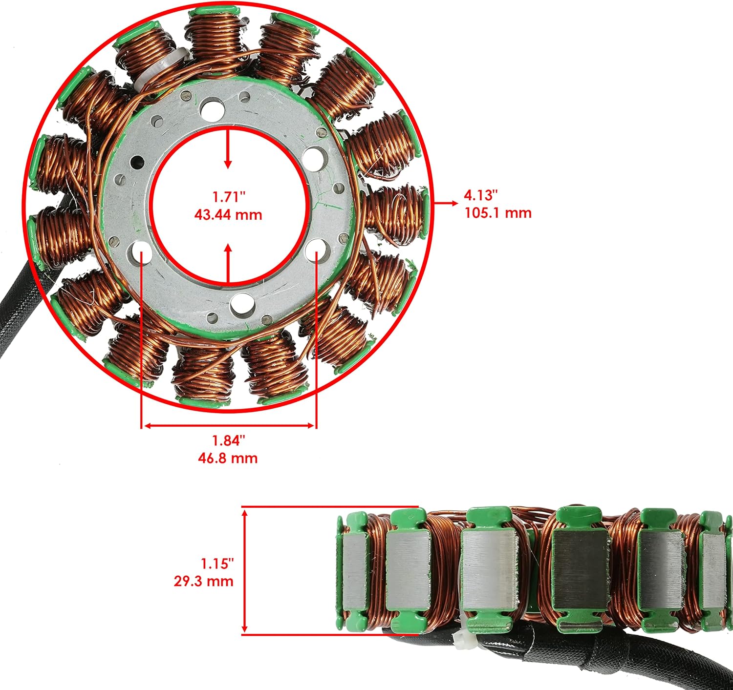 Caltric Stator and Gasket Compatible with Yamaha Rhino 700 2008-2013 Viking 700 2014-2018 5B4-81410-00-00, 1XD-81410-00-00, 3B4-15451-00-00