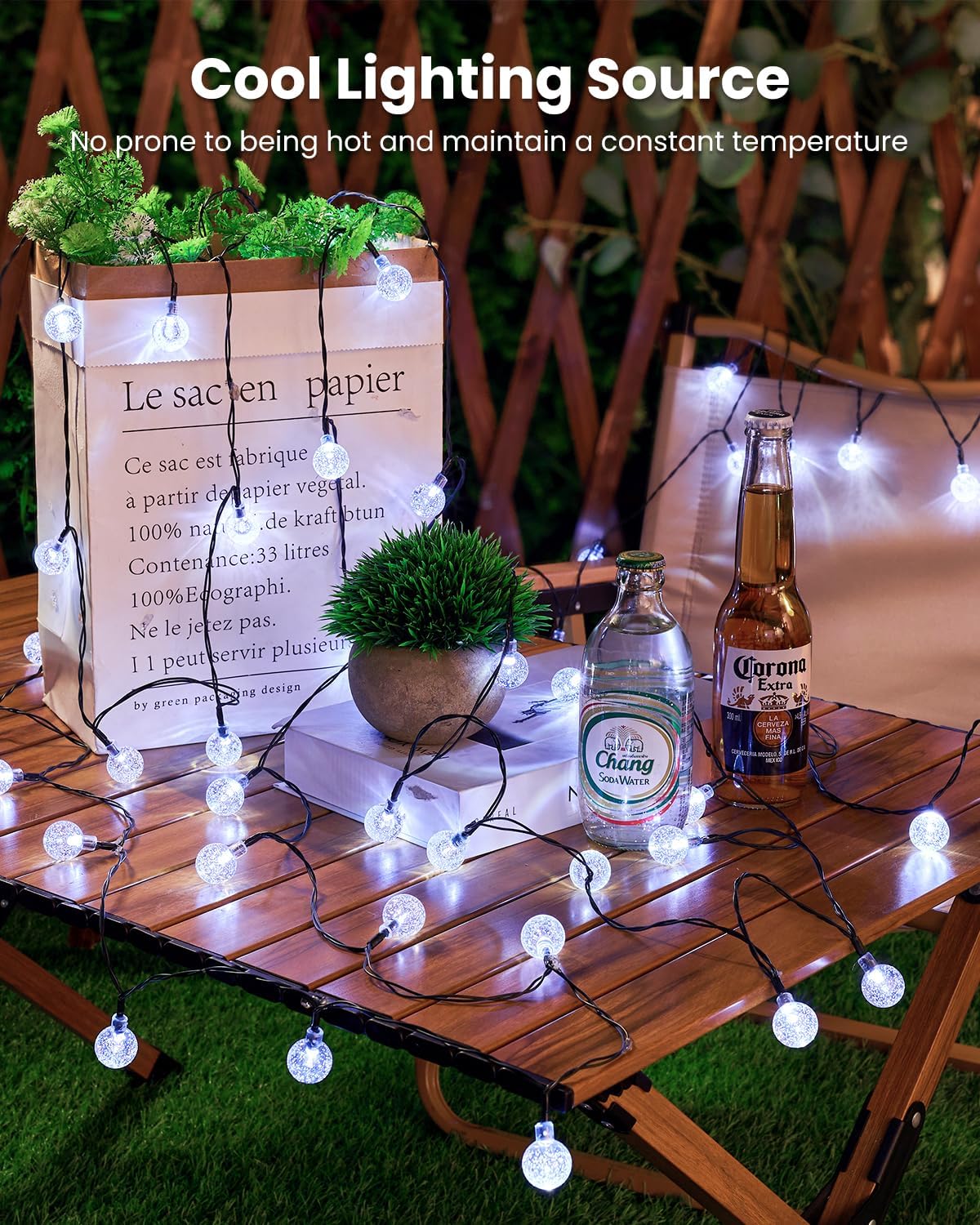 Brightown 2-Pack 120 LED 72 FT Solar String Lights Outdoor, Waterproof Solar Powered Patio Lights with 8 Lighting Modes for Garden Yard Porch Wedding Party Decor (Pure White)