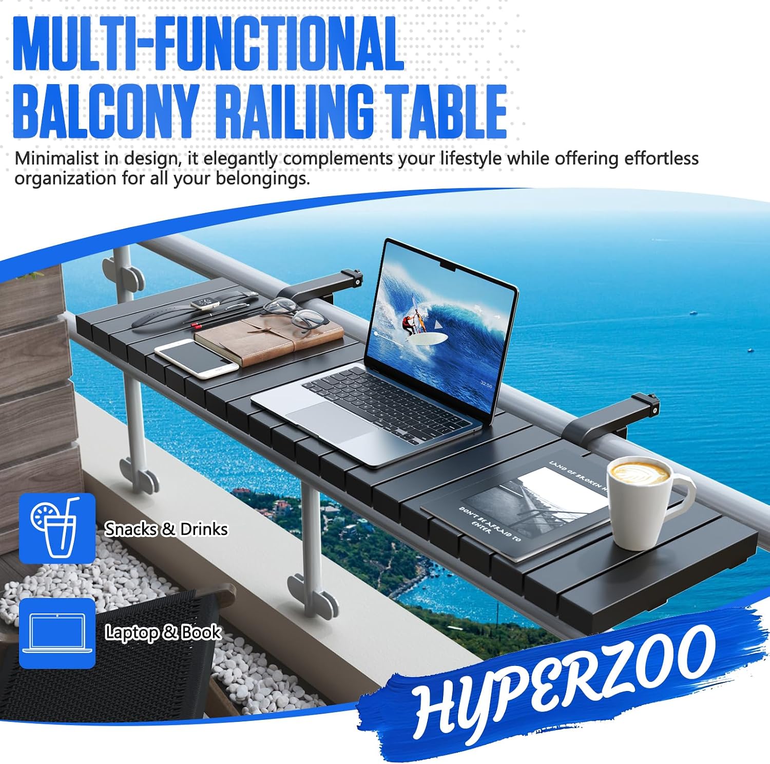 Balcony Table Outdoor Patio Bar Balcony Bar Table for Railings