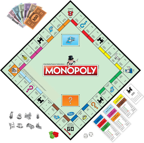 Monopoly Game, Family Board Games for 2 to 6 Players & Kids Ages 8 and Up, Includes 8 Tokens (Token Vote Edition)