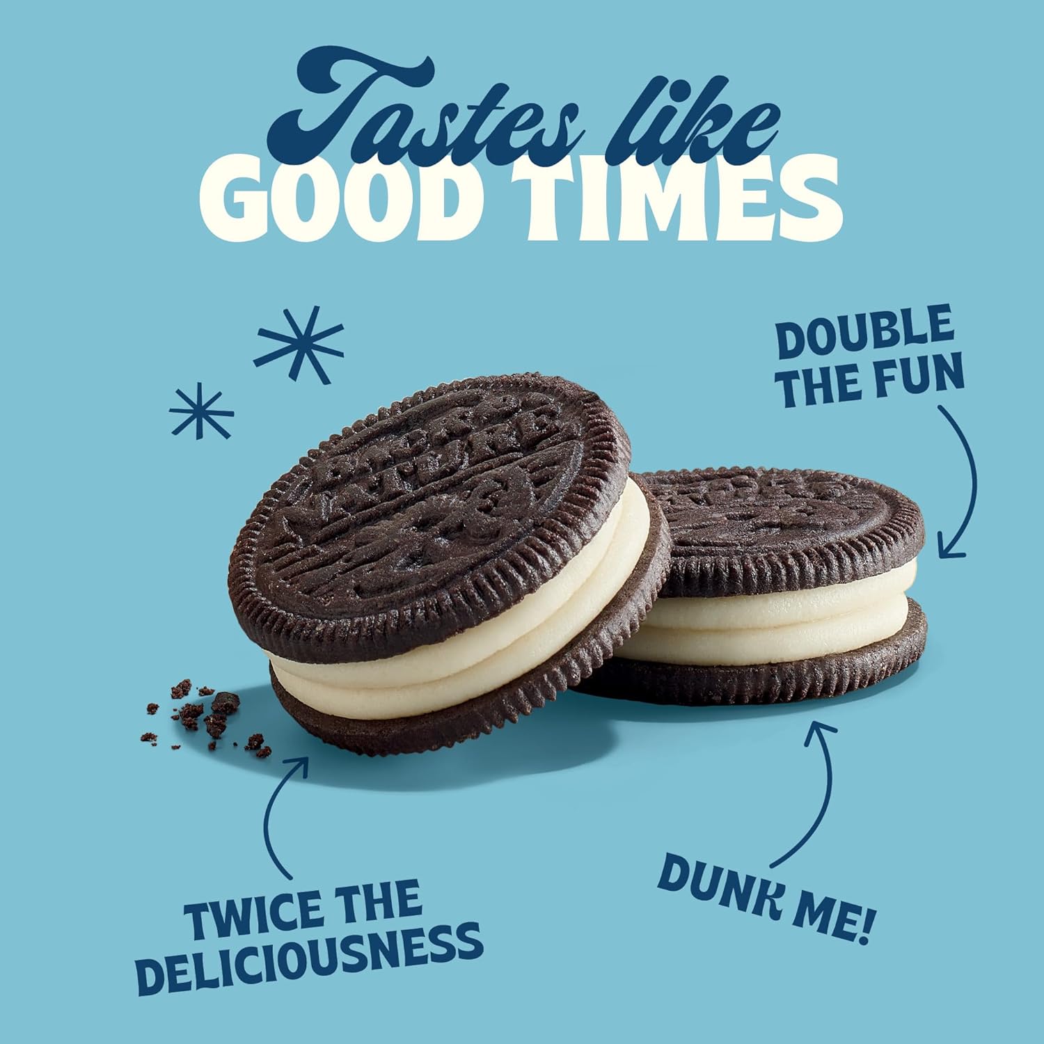 Back to Nature Double Classic Creme Sandwich Cookies, Plant Based Snack 6pk