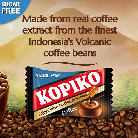 Kopiko Sugar Free Coffee Candy – Bold-Tasty Hard Candy from Indonesia with Real Coffee Extract – A Satisfying Boost for On-the-Go Energy (4.23oz)