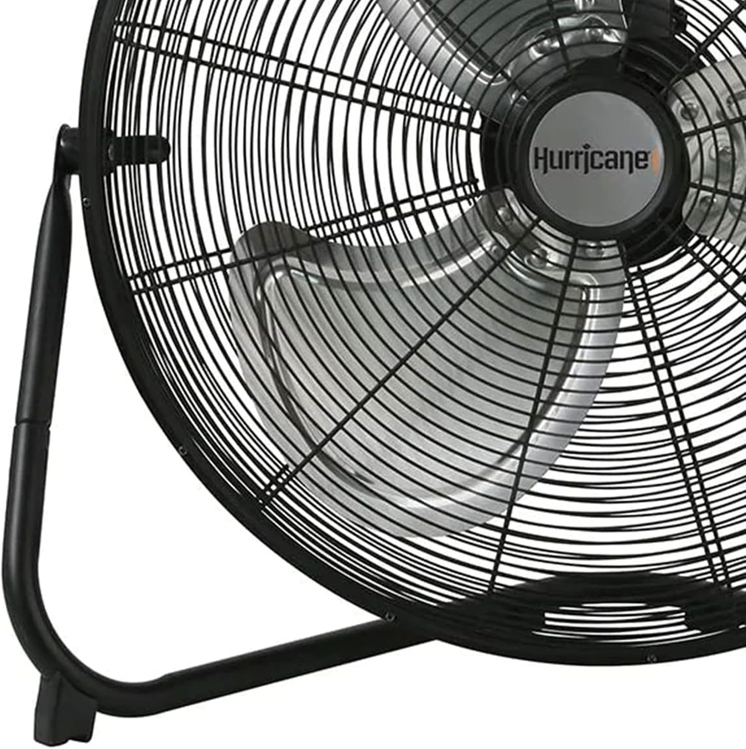 Hurricane Pro High Velocity Metal Blade Floor Fan, 3 Speeds, Black, 20in