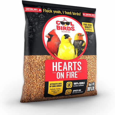 Cool Birds Hearts on Fire Hot Bird Seed, 10 lb