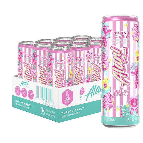 Alani Nu Cotton Candy Sugar Free Energy Drink (Pack of 12)