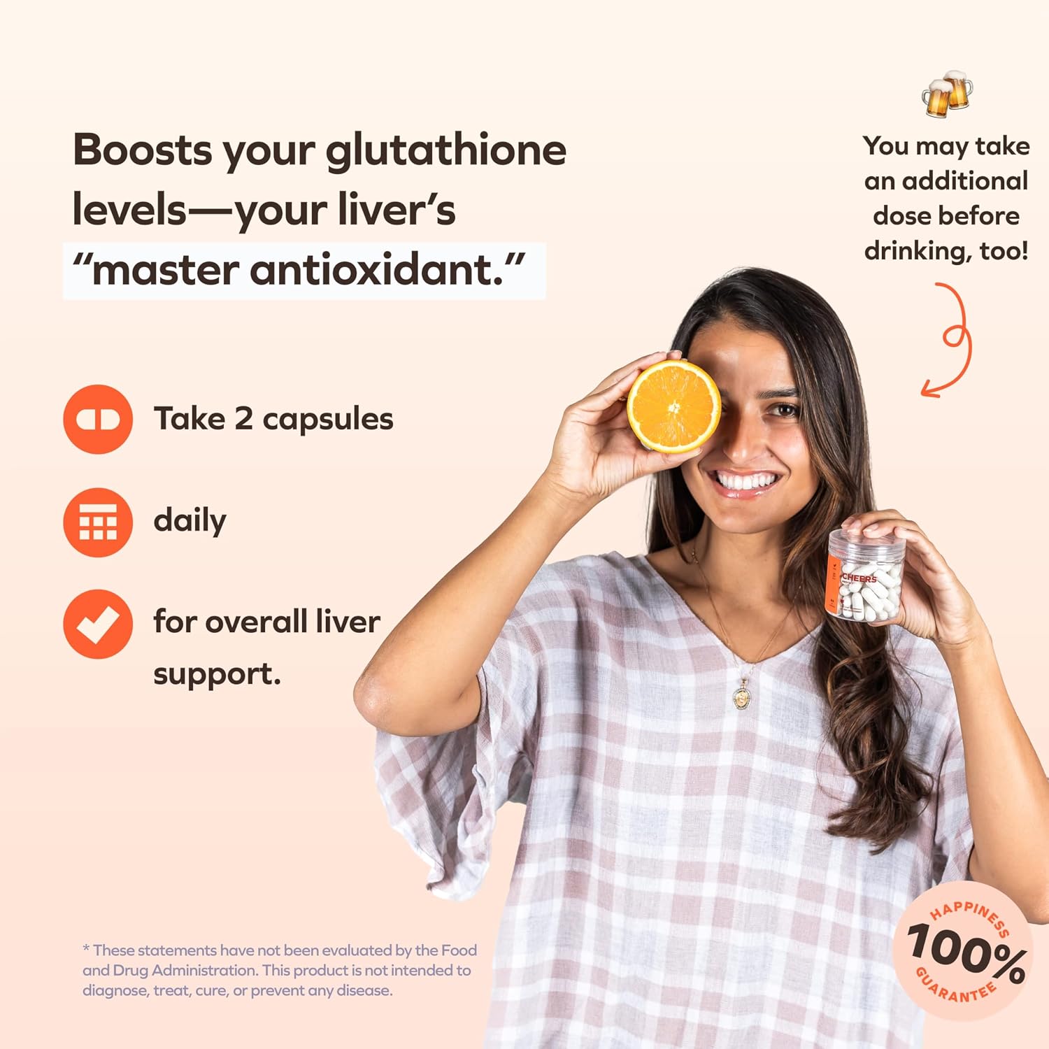 Cheers Protect | Daily Liver Supplement | DHM + L-Cysteine | 90 Doses