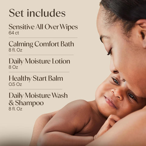 Aveeno Baby Welcome Little One Gift Set, Baby Essentials Set, 5 Items