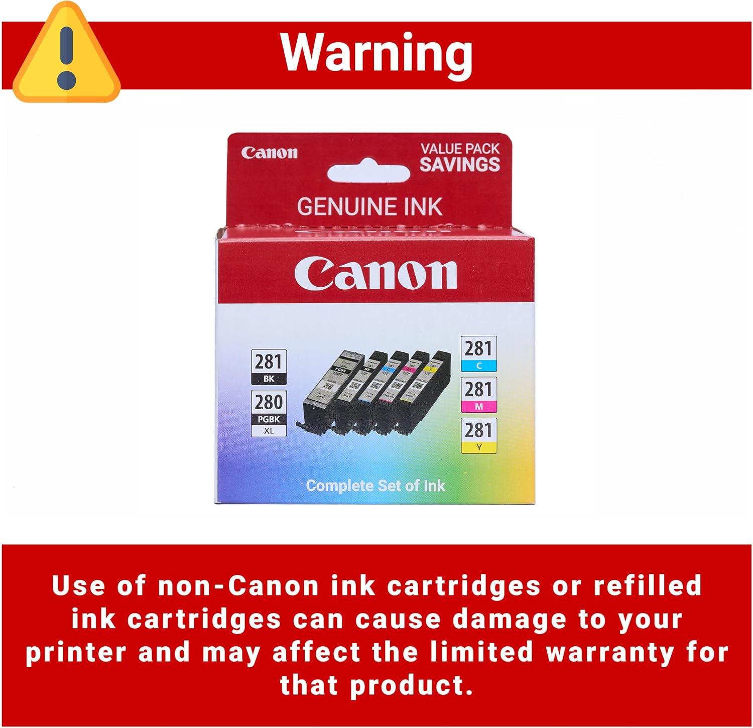 Canon Genuine Ink PGI-280XL/CLI-281 Color Pack