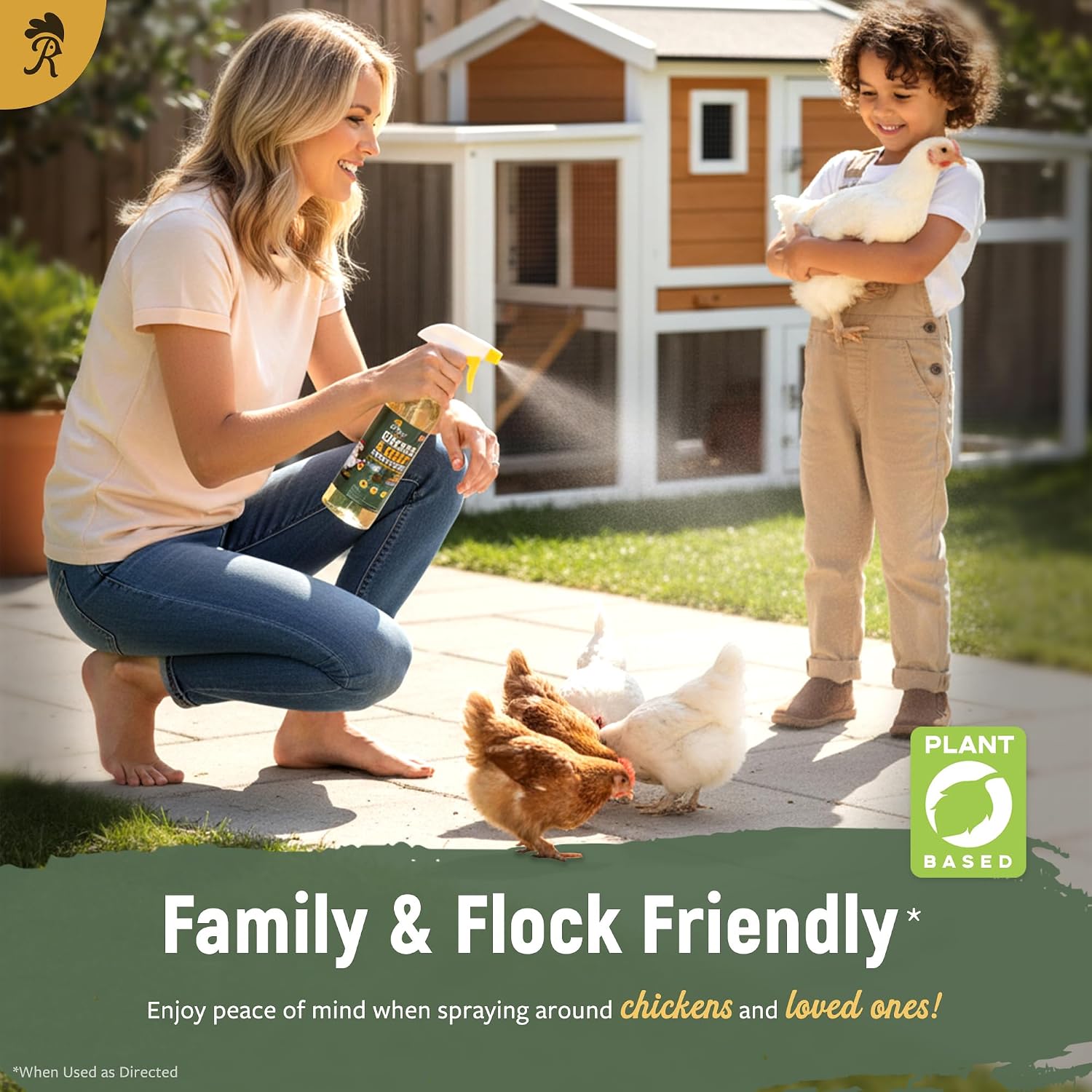 Reliant Pet Chicken and Coop Poultry Spray for Mite's Lice Ticks Fleas and Flies - Dust Mite Spray 16oz - Chicken Coop Fly Spray - Made in USA - Chicken Coop Accessories