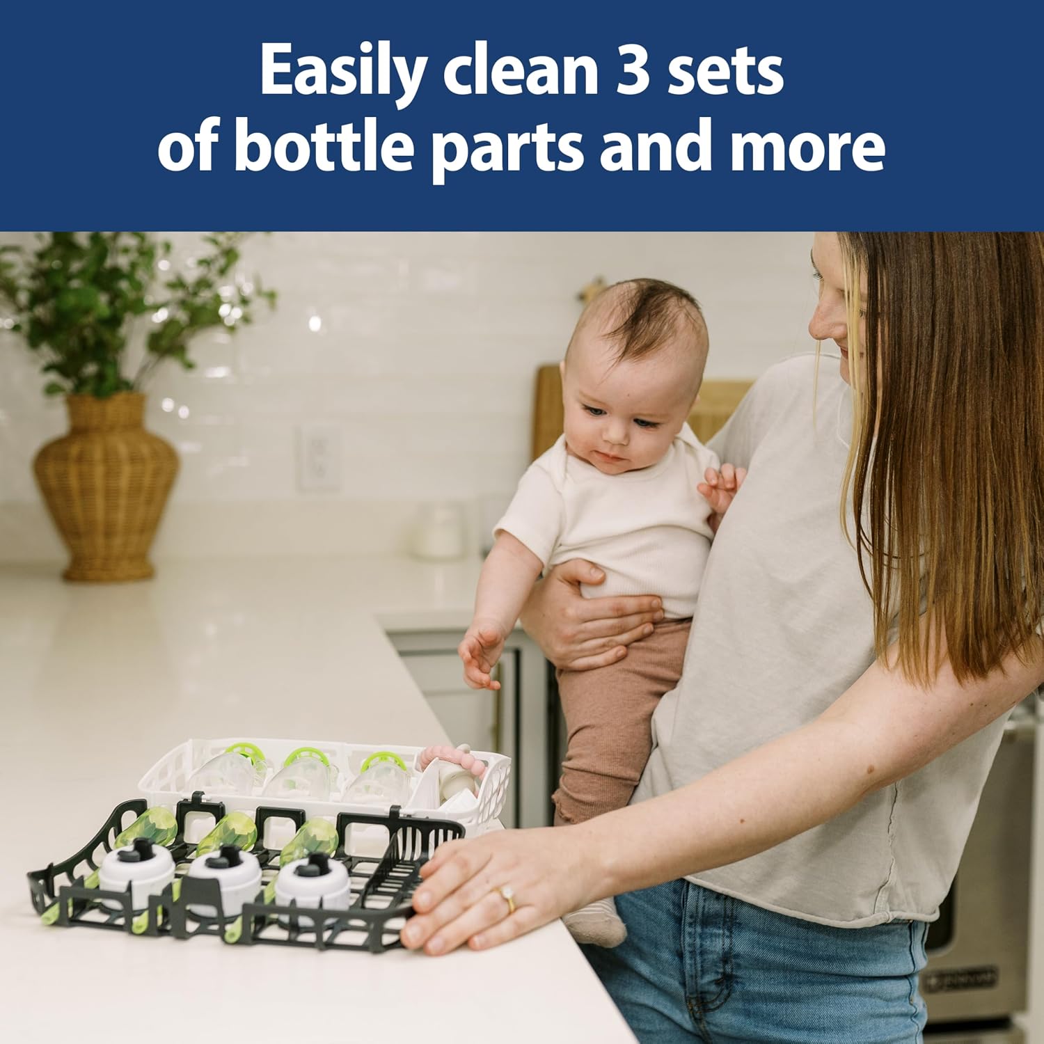 Dr. Brown's Dishwasher Basket for Bottle Parts and Baby Items, Black