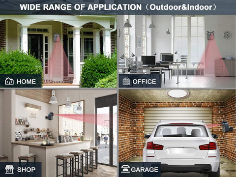 Driveway Alarm- 1/2 Mile Long Range Motion Sensor- 1 Receiver+2 Sensors