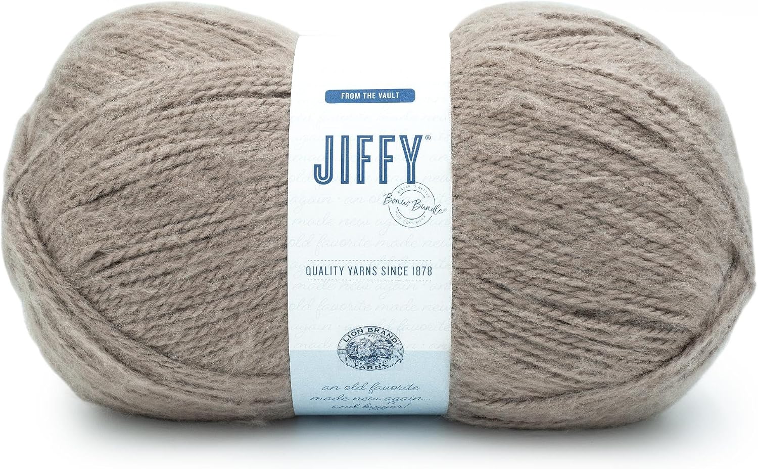 Lion Brand Yarn Jiffy Bonus Bundle, Acrylic Yarn for Crochet, Slate, 1 Pack