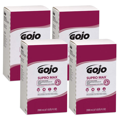 GOJO PRO TDX Supro Max Cherry Hand Cleaner Refill, 4ct x 2000 mL - 7282-04