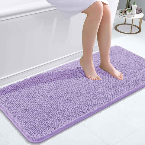 OLANLY Bathroom Runner Rugs 47x20, Extra Soft Absorbent Chenille Bath Rugs