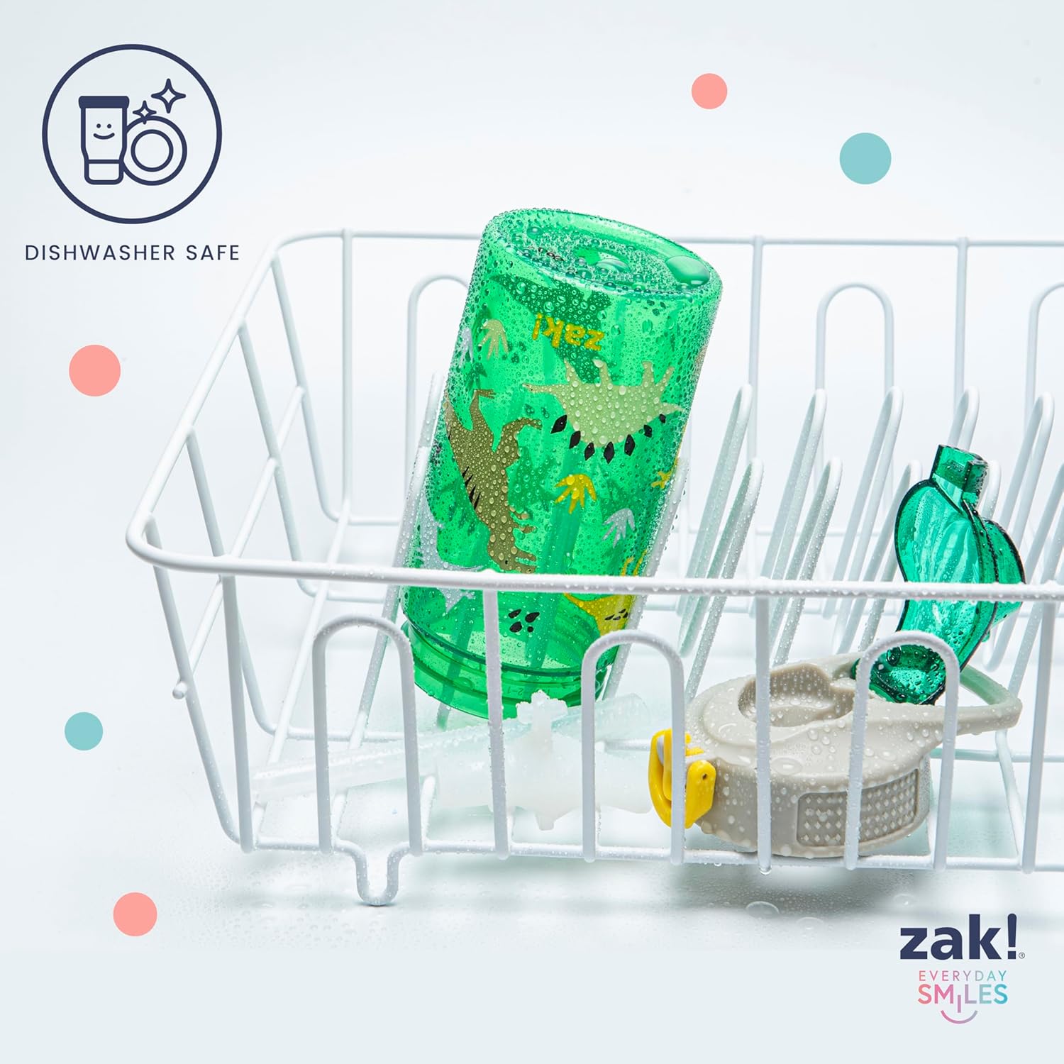Zak Designs Sesame Street Sage 16oz Leak-Proof Straw Kids Water Bottle
