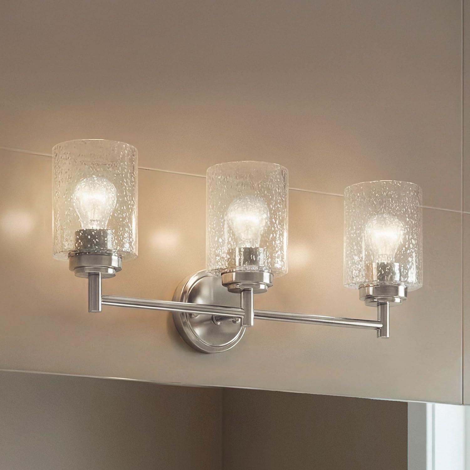 Kichler Winslow 3-Light Bathroom Vanity Light, Brushed Nickel