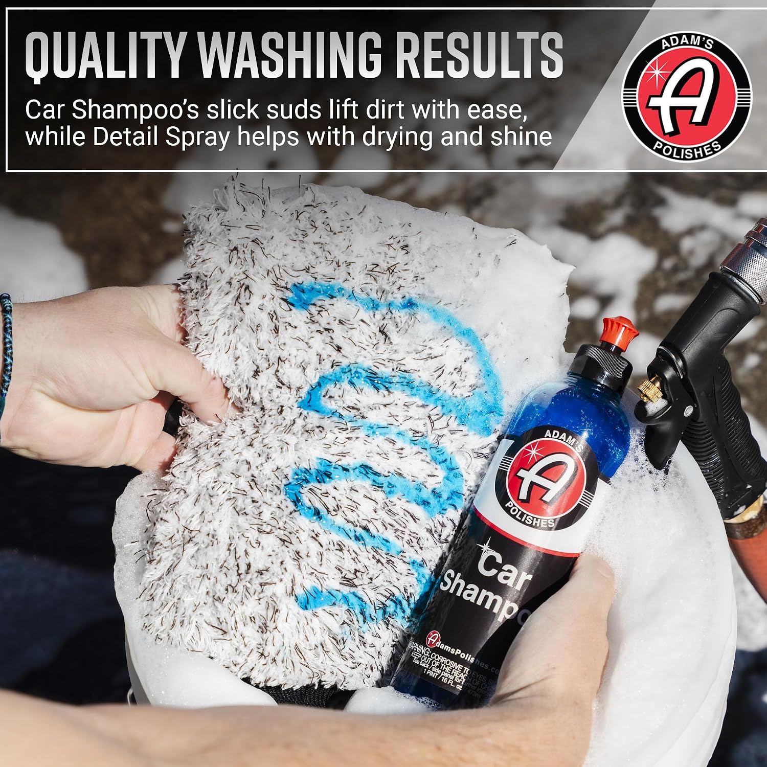 Adam's Polishes Essential Car Wash Kit (14-Item) - Auto Detailing Car Care Cleaning Kit Car & Truck Lovers, Dads, Moms and DIYers
