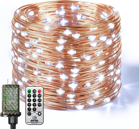 btfarm Fairy Lights Plug in with Remote, 33FT 100 LED Twinkle Lights