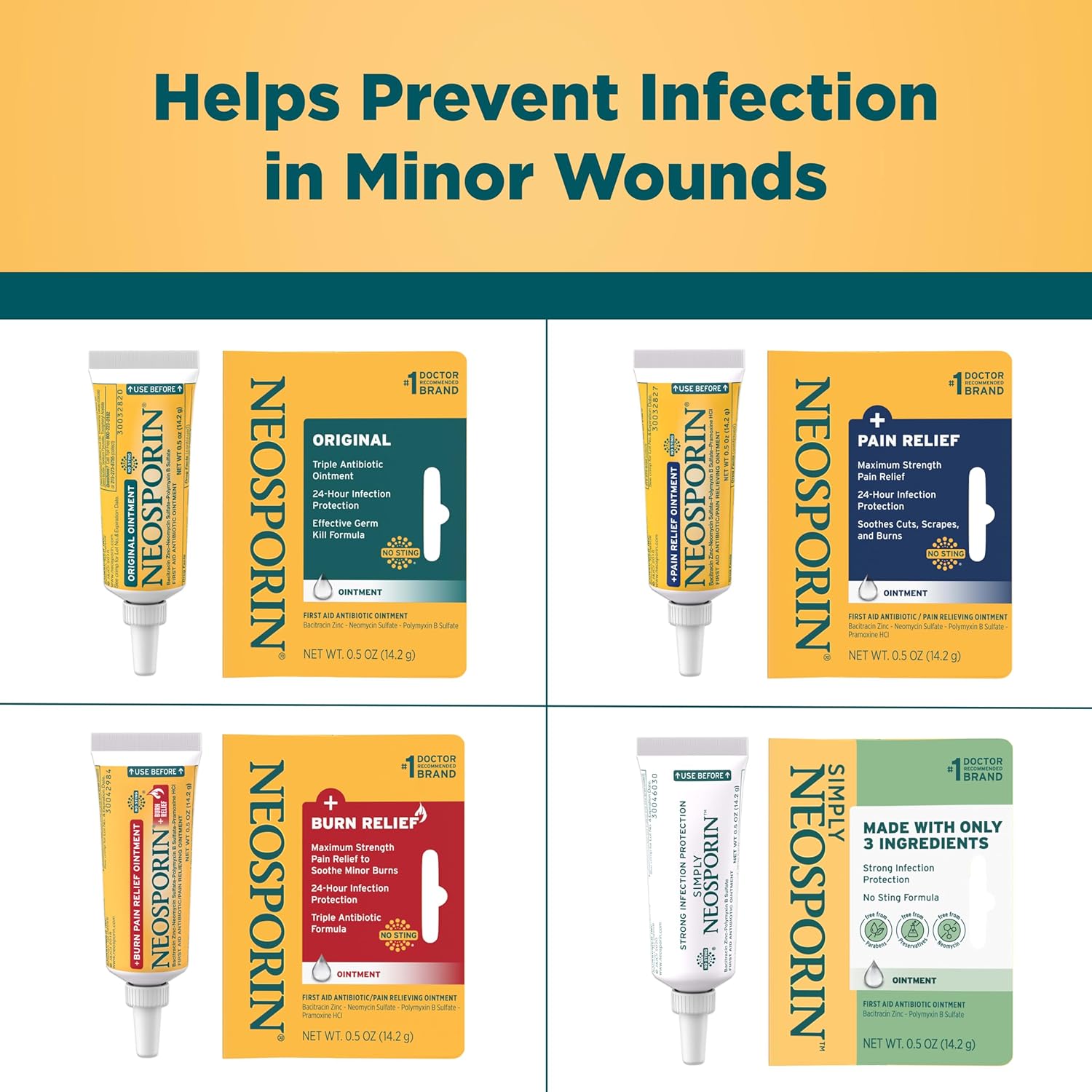 Neosporin Original Triple Antibiotic Ointment, 0.5 oz