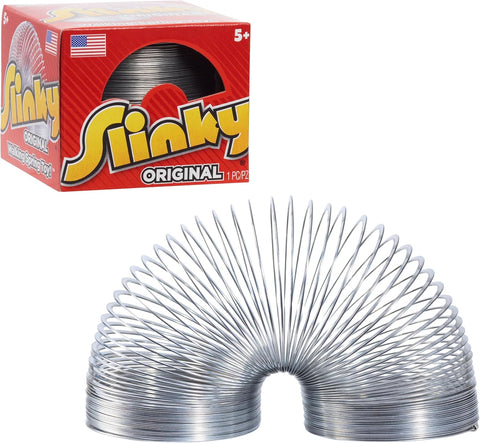 The Original Slinky Walking Spring Toy, 2.75-inch Diameter Metal Slinky, Fidget Toys