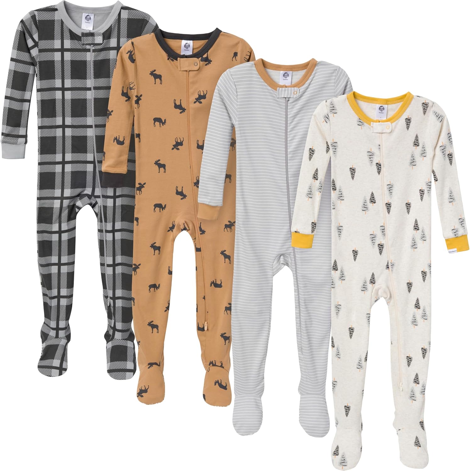 Gerber Baby Boys 4-Pack Footed Pajamas