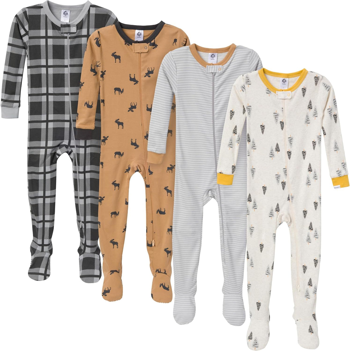 Gerber Baby Boys 4-Pack Footed Pajamas