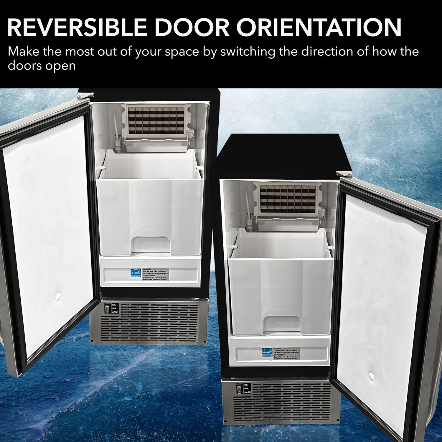 Whynter Built-in Ice Maker, 80 lb Per Day, Stainless Steel, UIM-502SSa