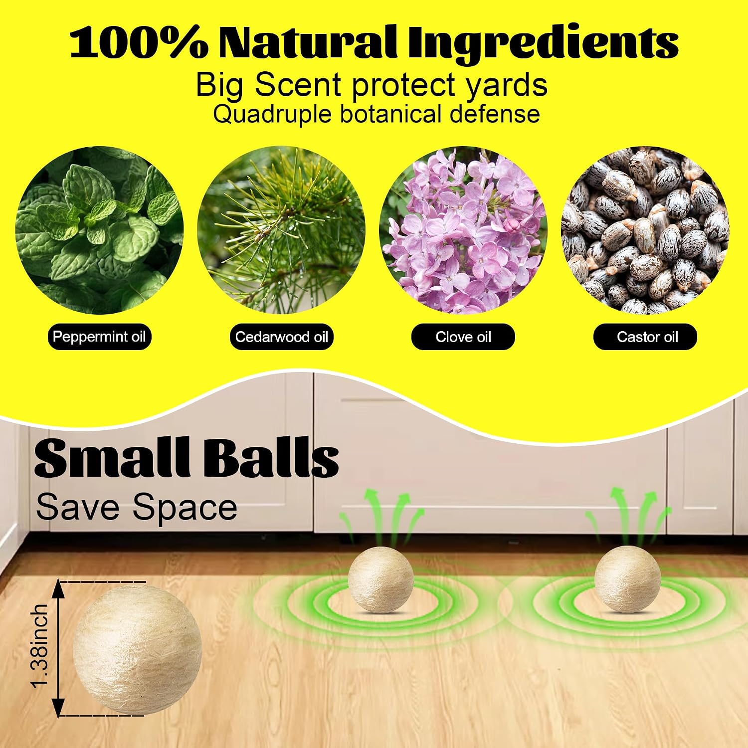 Rodent & Mice Repellent 12 PCS,Mouse Repellent Balls