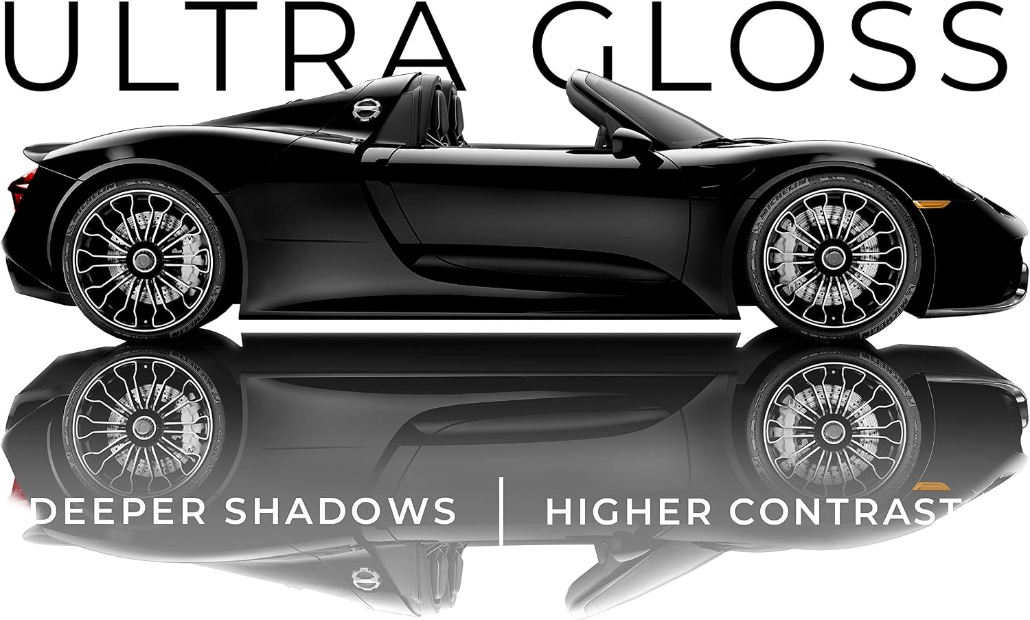 VViViD+ Ultra Gloss Premium Vinyl Car Wrap Film (5ft x 5ft, Gloss Piano Black)