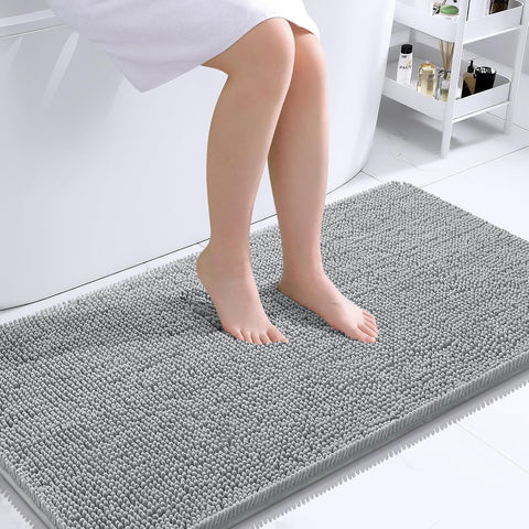 OLANLY Bathroom Runner Rugs 44x24, Extra Soft Absorbent Chenille Bath Rugs