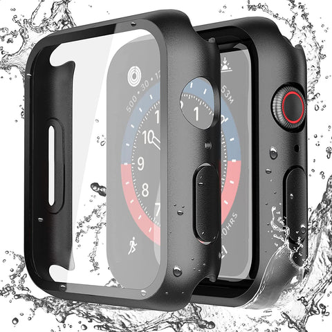 Misxi 2-Pack Waterproof Case for 44mm Apple Watch SE3/SE2/SE/Series 6/5/4