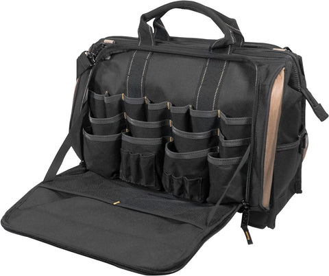 Custom Leathercraft1539 Multi-Compartment 50 Pocket Tool Bag