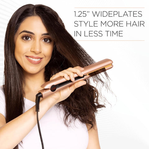 CHI Original Flat Iron Hair Straightener, 1.25", Prosecco Please