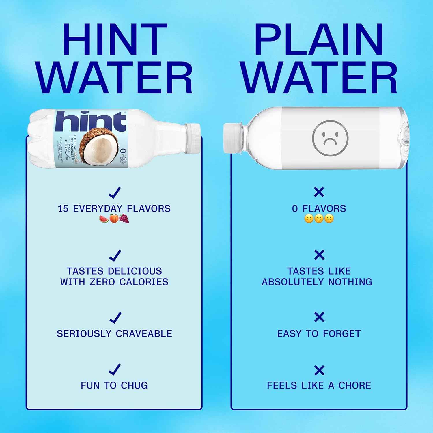 Hint Flavored Water Zero Sugar 0 Calories - Coconut (12 pack)