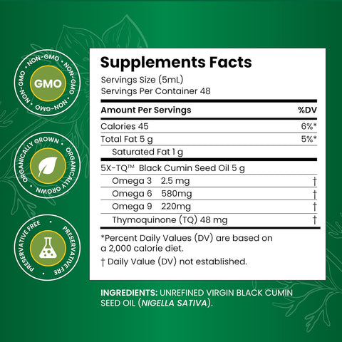Amazing Herbs Premium Black Seed Oil Liquid - 32 Fl Oz Bottle