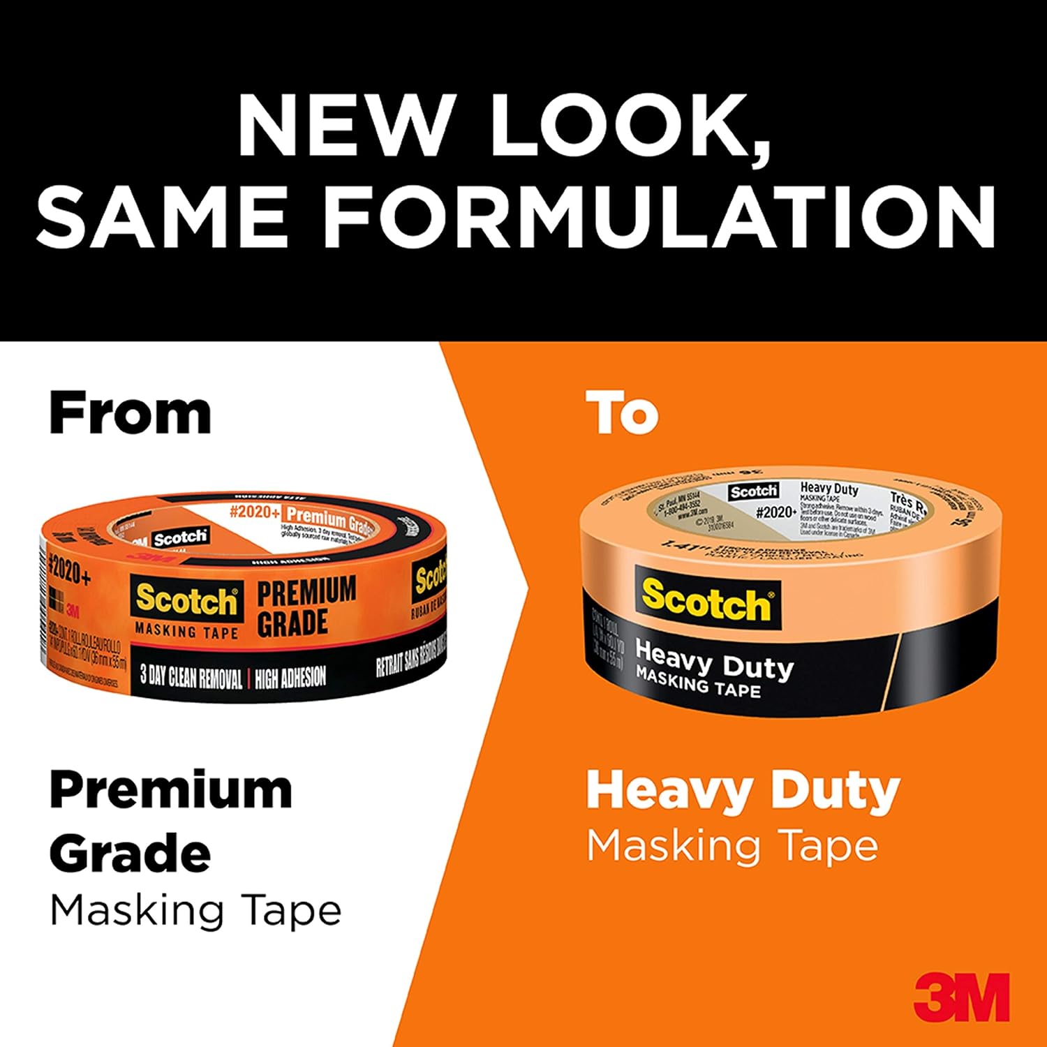 Scotch Heavy Duty Painter's Tape, 0.94 in x 60.1 yd, for Use On Vinyl, Carpet, Metal, & Plastic, Indoor & Outdoor Masking Tape, Bonds Aggressively, 3-Day Clean Removal, 1 Roll (2020+-24AP)