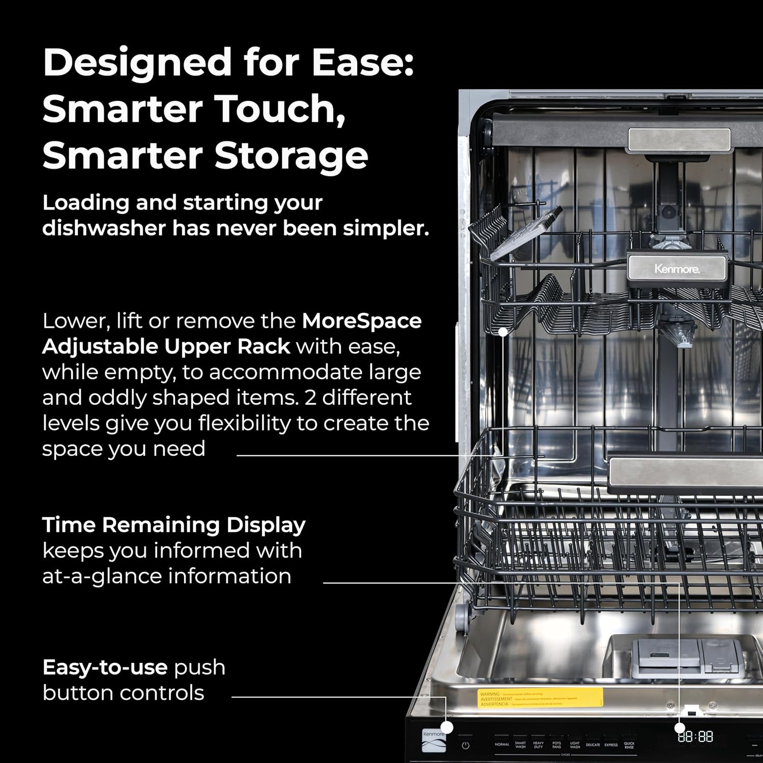 Kenmore 24" Built-In Dishwasher - Black
