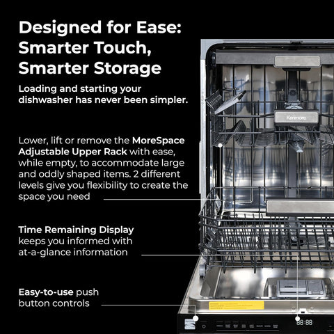 Kenmore 24" Built-In Dishwasher - Black