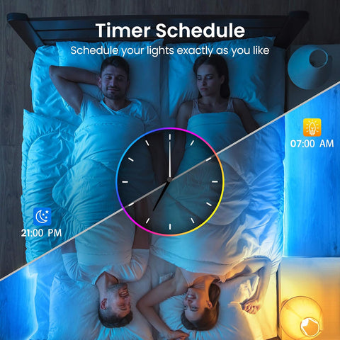 TJOY LED Lights for Bedroom 100ft, RGB Color Changing Led Strip Lighting