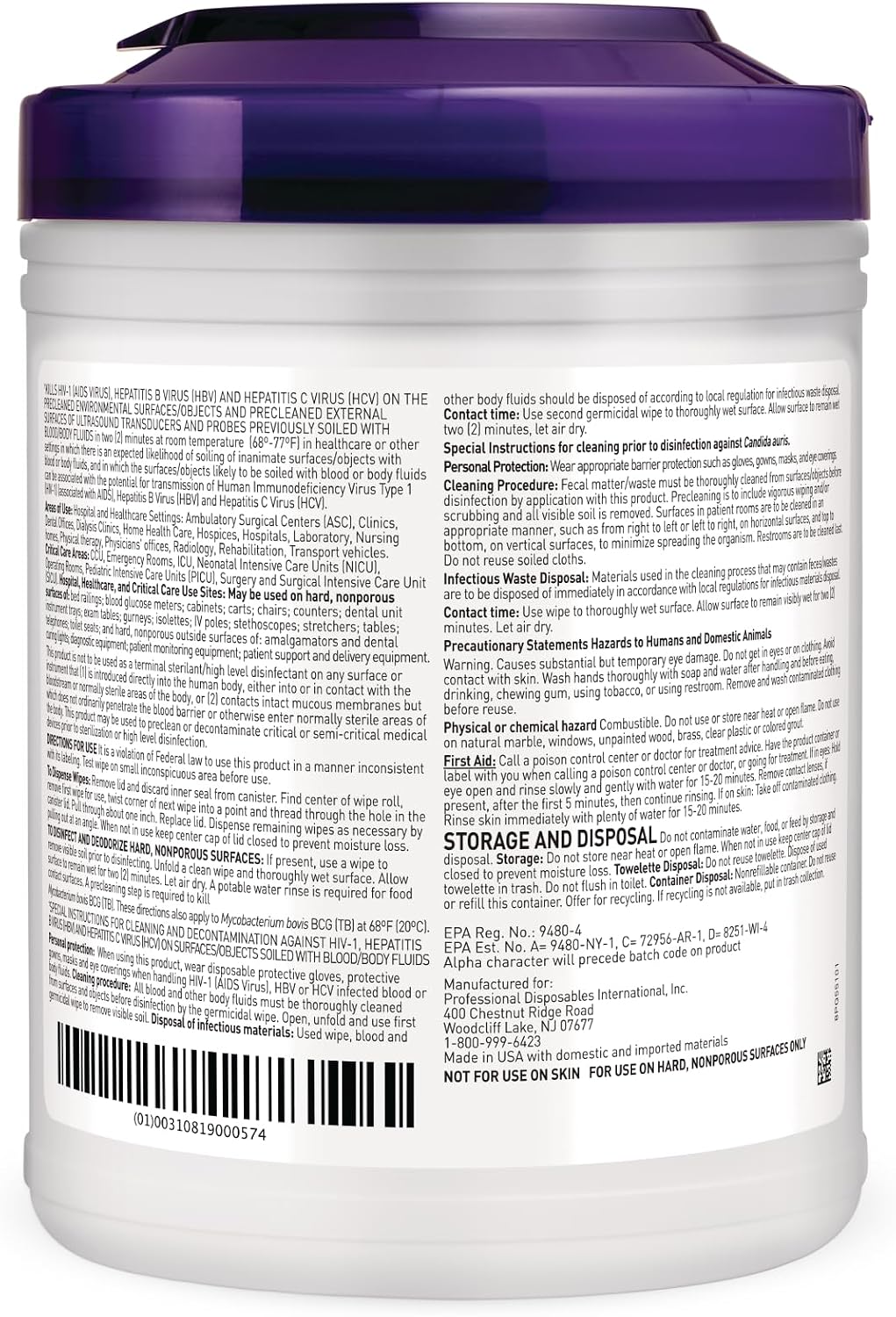 Super Sani-Cloth Disinfecting Cleaning Wipes, 12 Pack Case, 160 Count Each, Large Surface Wipes (6" x 6.75"), Multi-Surface Germicidal Cleaner for Home Health, Medical, Commercial Use
