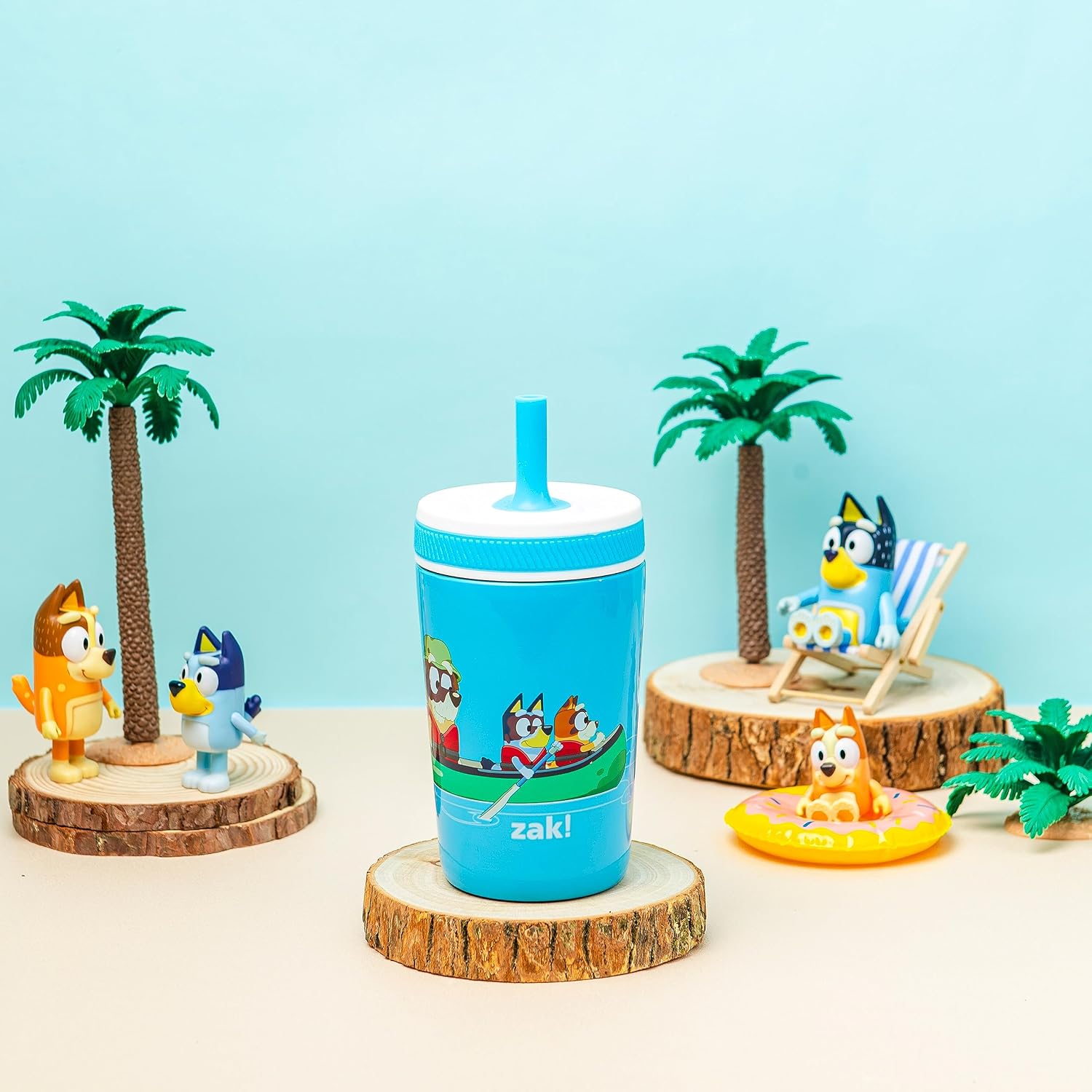 Zak Designs Bluey Kelso 12oz Stainless Steel Leak-Proof Toddler Straw Cup